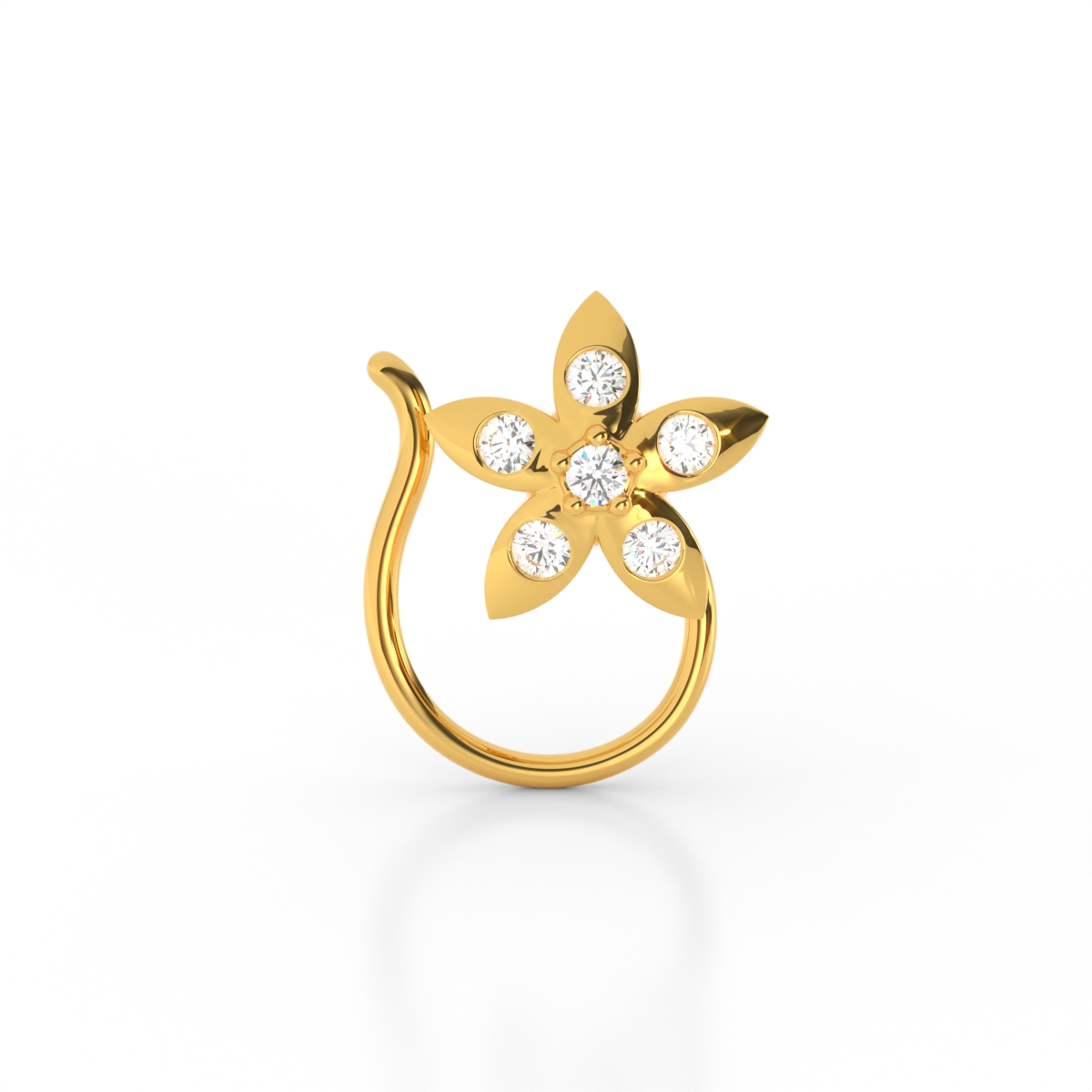 18k Gold Amazon Nose Pin Gold 20GA 18K Gold Sterling Silver Bendable Nose Hoop Rings