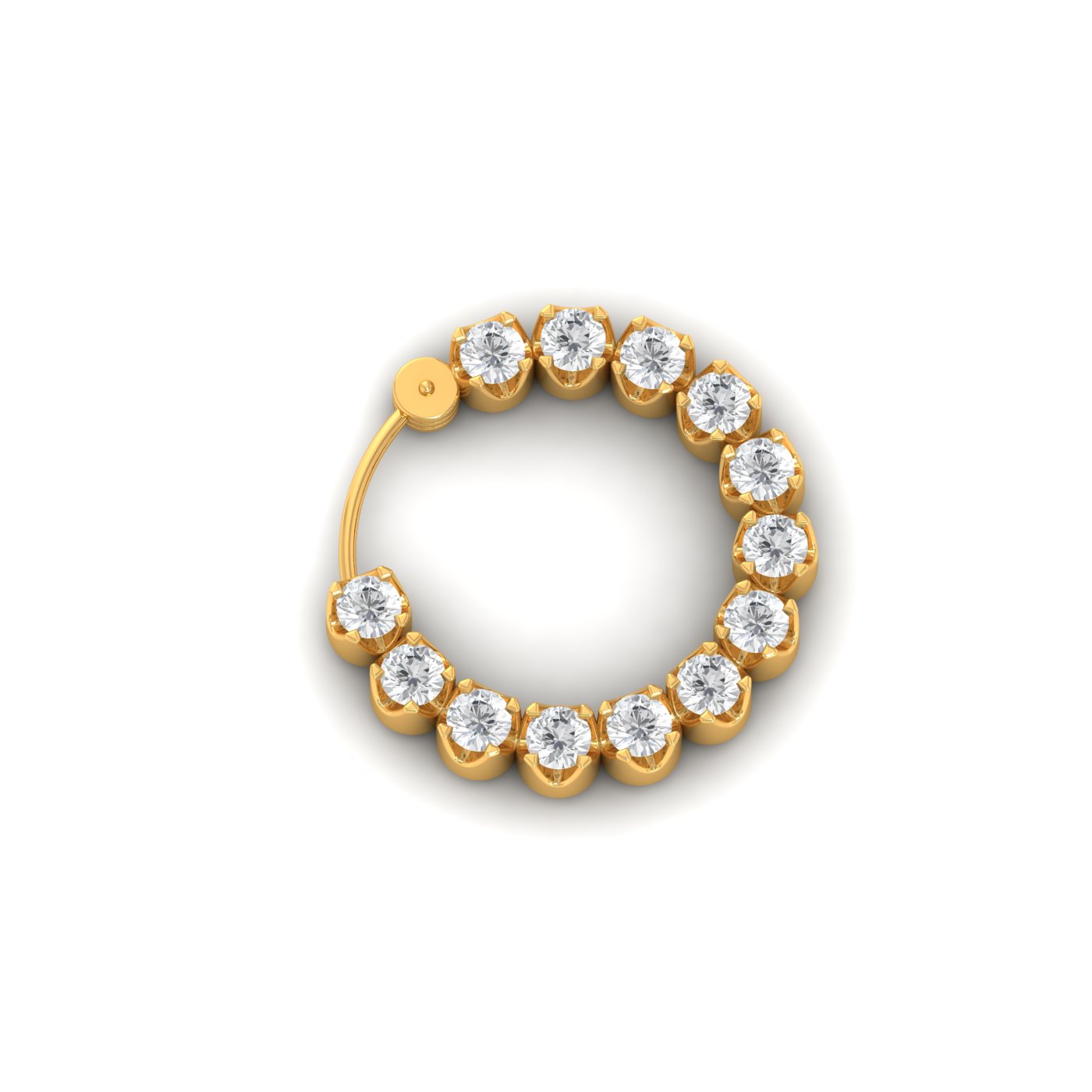 Buy Shimmering Single Strip Band Diamond Nose Ring - Joyalukkas