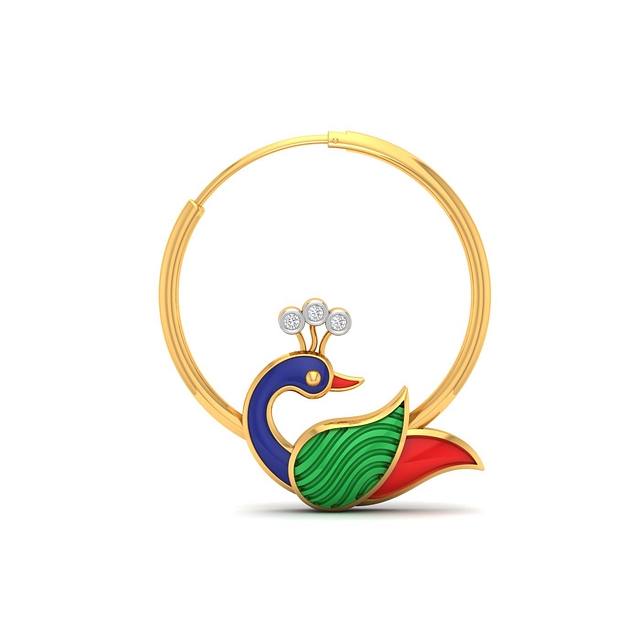 Rajasthani Peacock Nose Ring