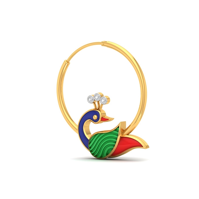 Rajasthani Peacock Nose Ring