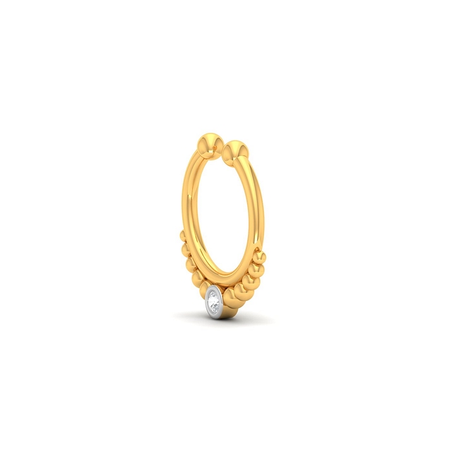 Single Diamond Septum Ring