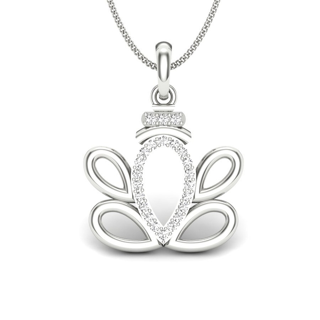 Leafy Vinayak Diamond Pendant
