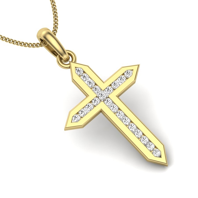 The Cross Sign Diamond Pendant