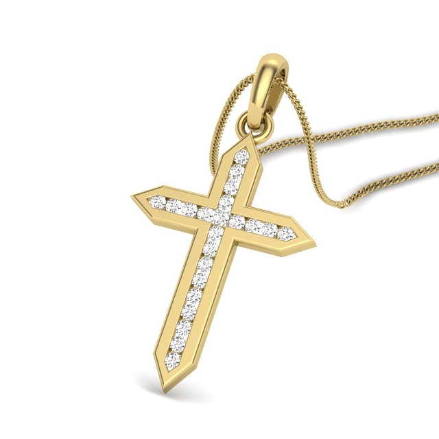 The Cross Sign Diamond Pendant