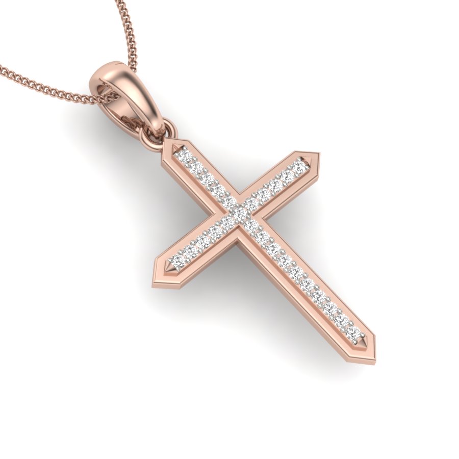 Kay jewelers rose hot sale gold cross necklace