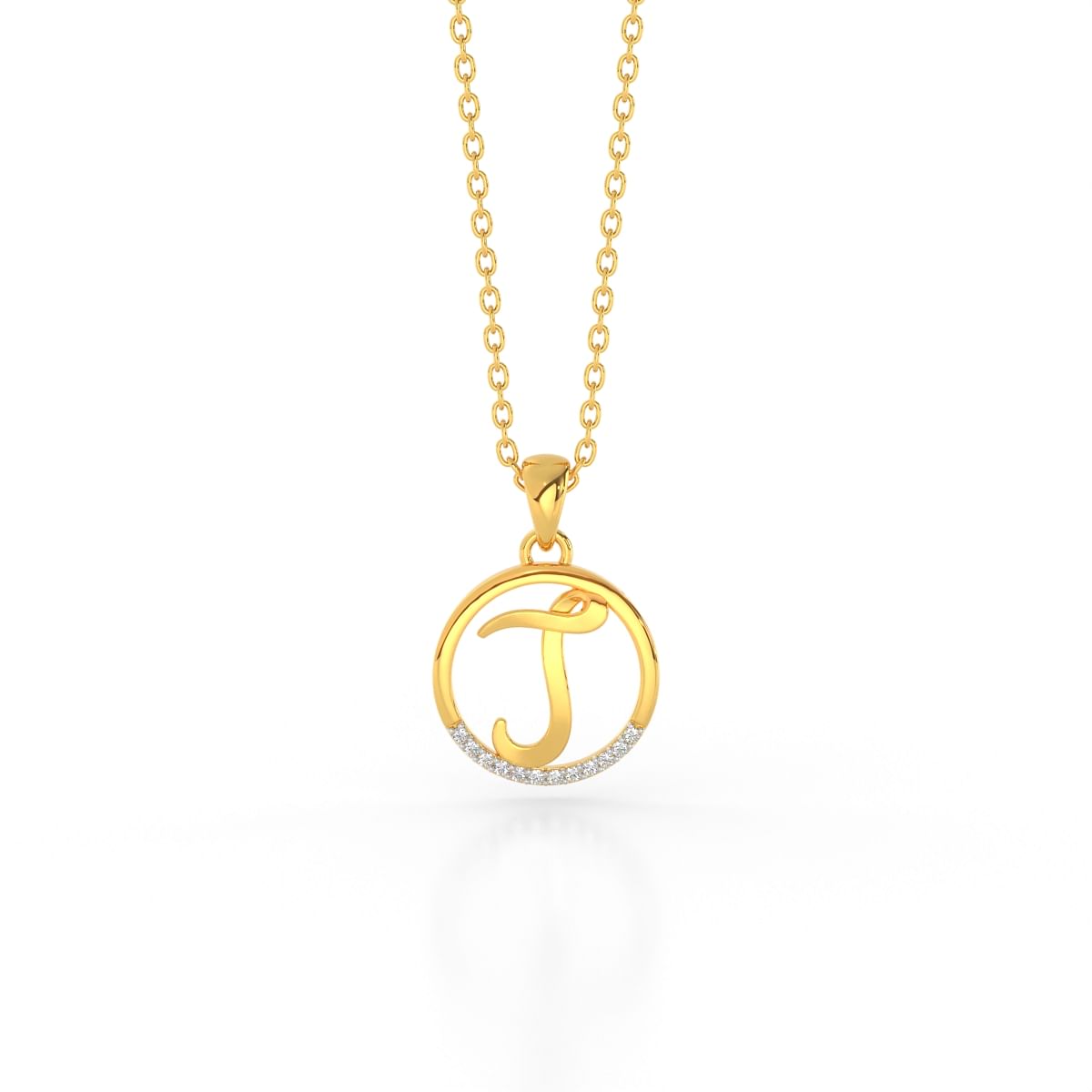 Letter Perfect 'J' Gold Pendant