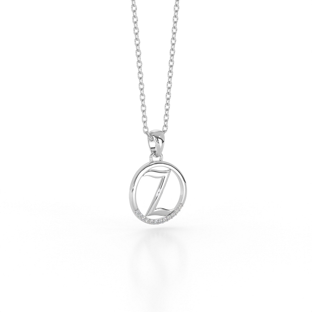 The Initial Z Diamond Pendant