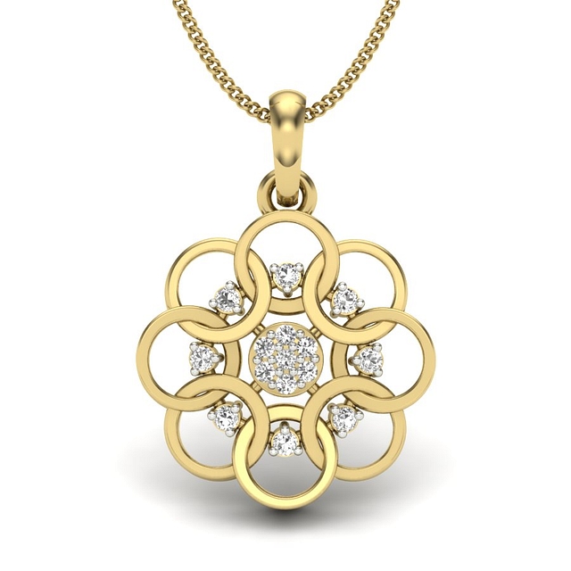 Ring Cluster Miracle Diamond Pendant