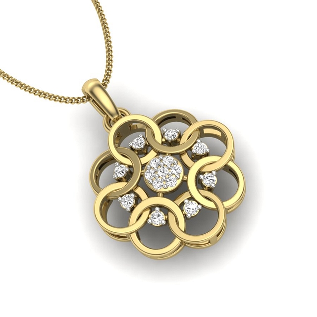 Ring Cluster Miracle Diamond Pendant