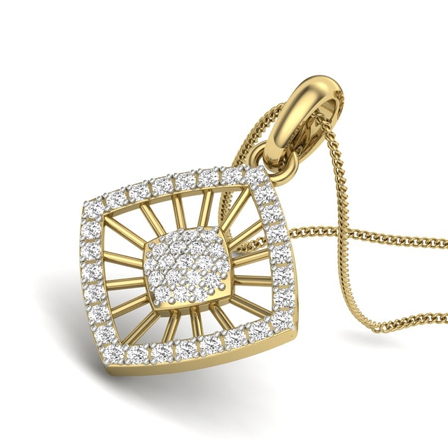 Elegant Aquilone Diamond Pendant