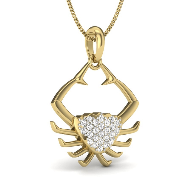 The Crab Diamond Pendant