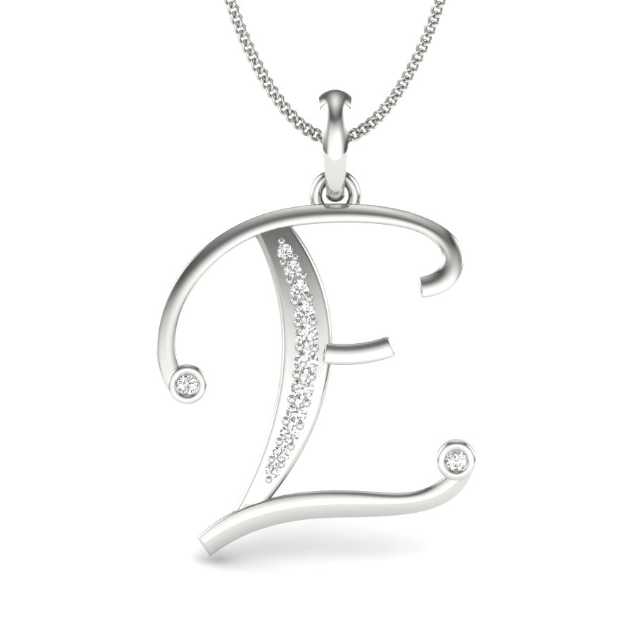 The Initial E Diamond Pendant