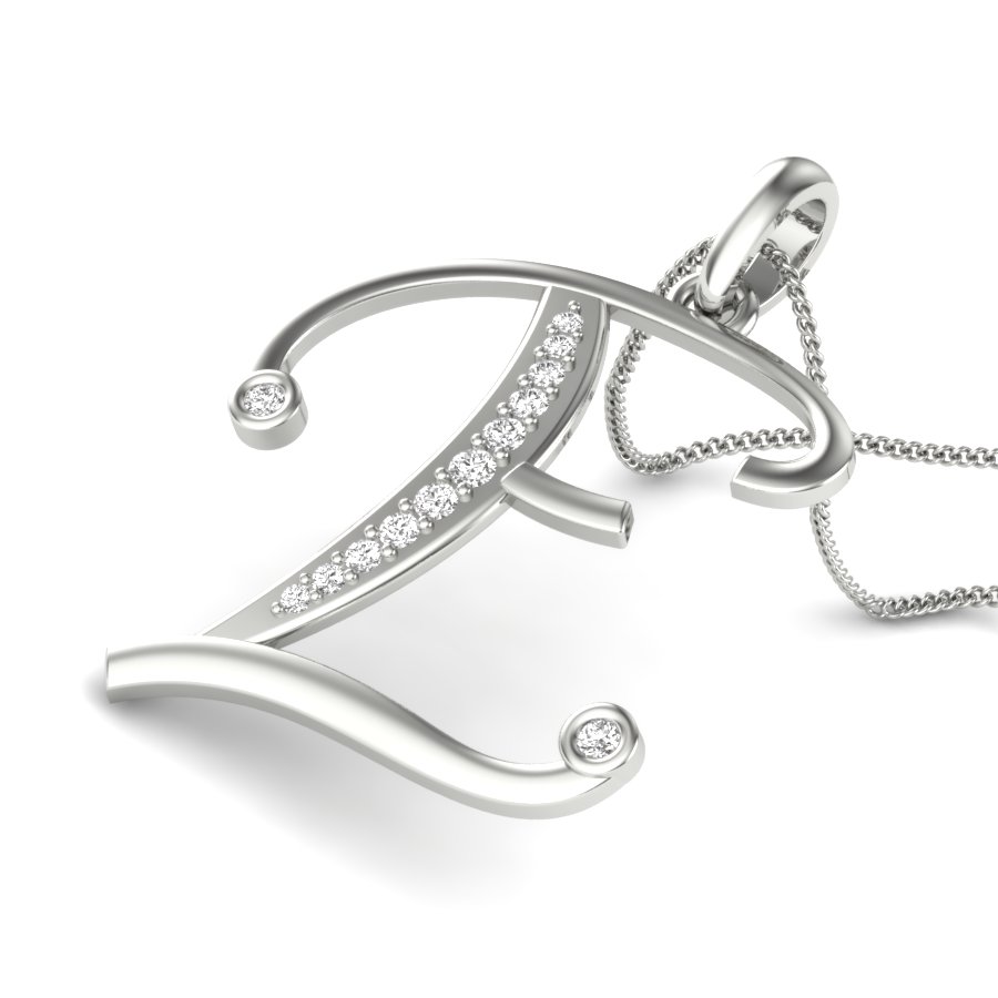 The Initial E Diamond Pendant