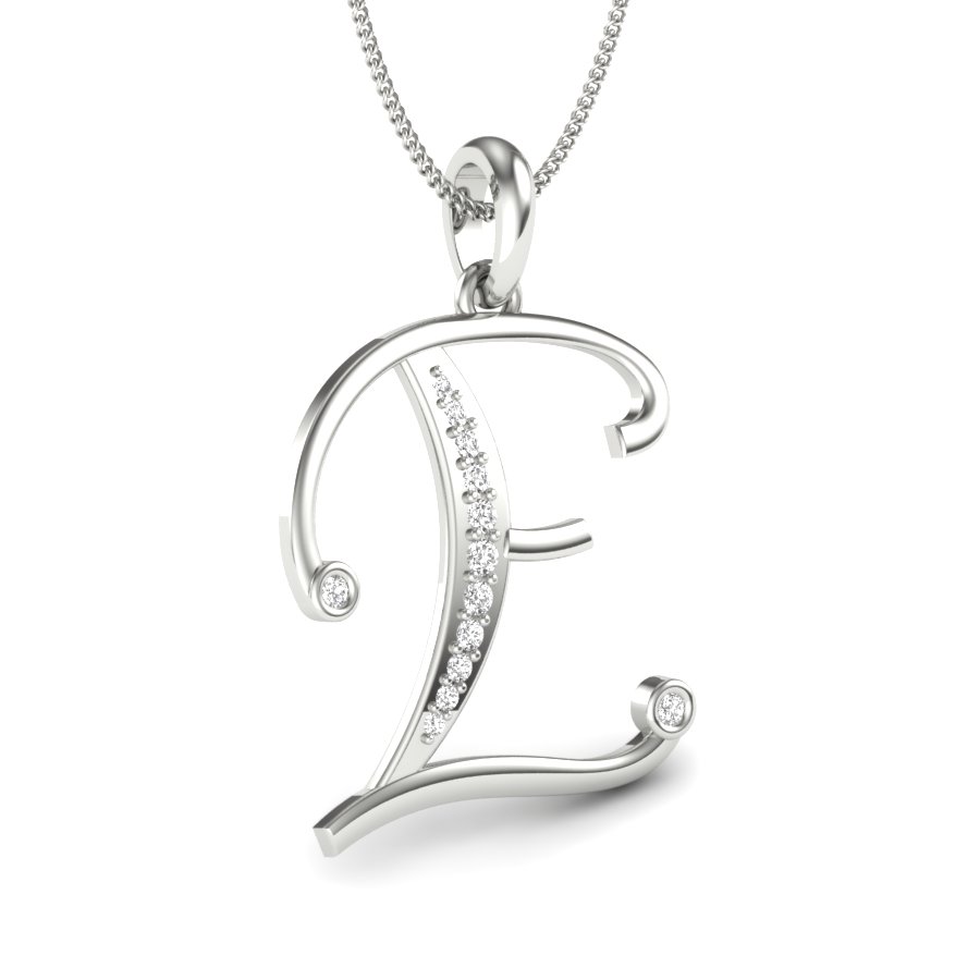 The Initial E Diamond Pendant