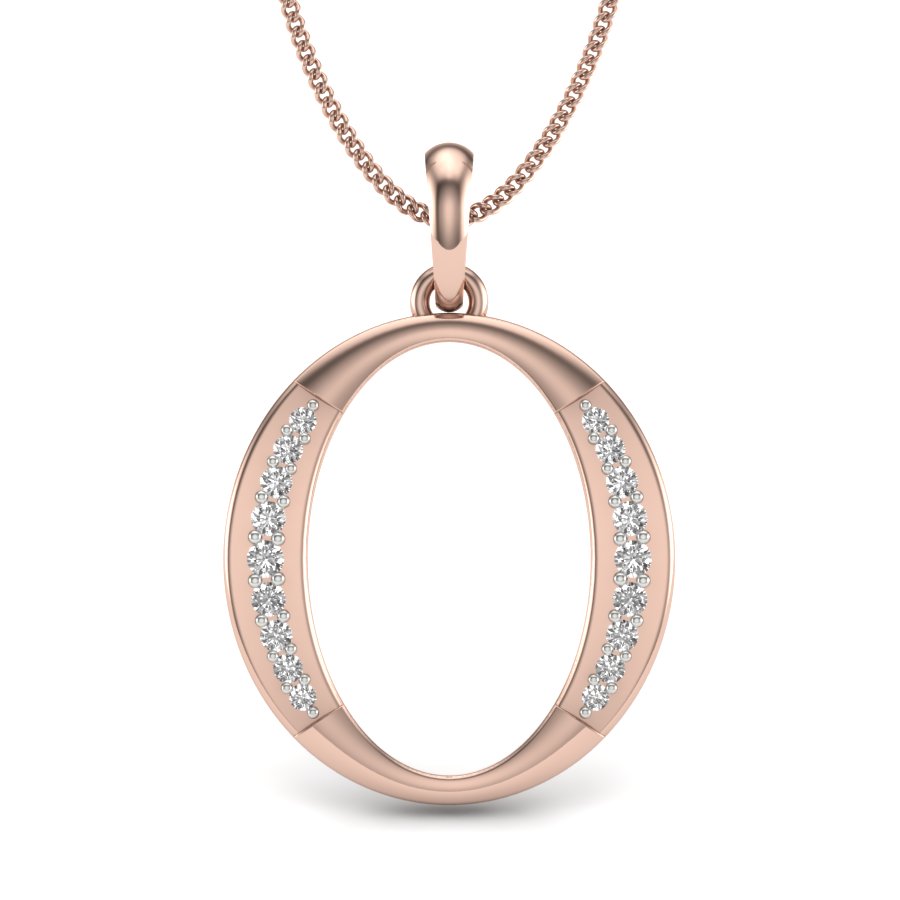 The O Alphabet Diamond Pendant