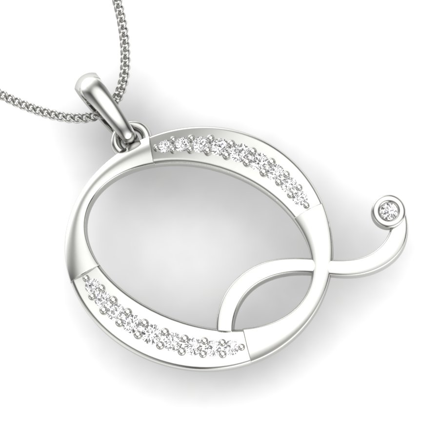 Alphabet Q Diamond Pendant