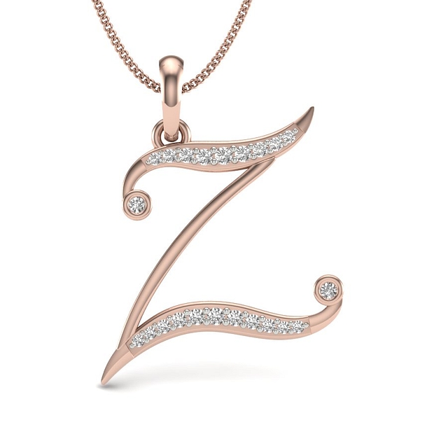 Alphabet Z Diamond Pendant