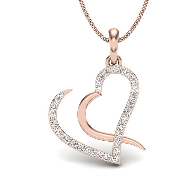 Orelia Heart Diamond Pendant