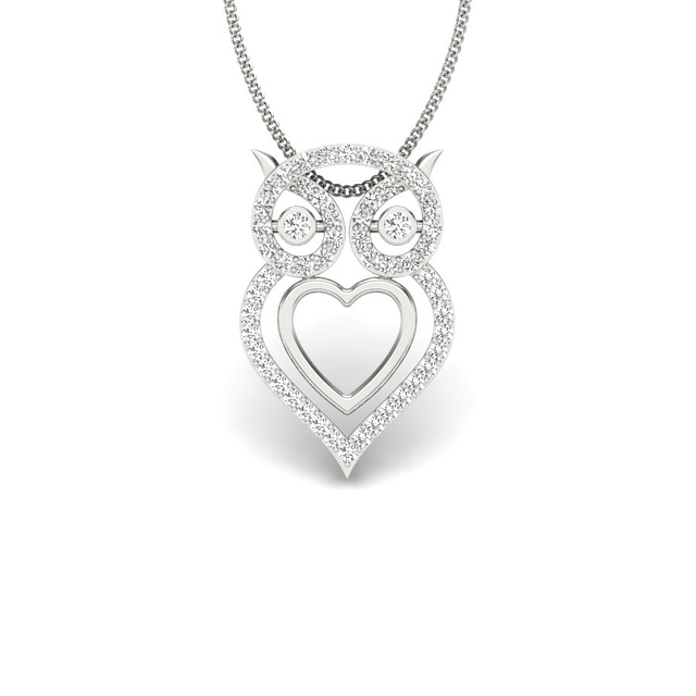Mini Owl Diamond Pendants