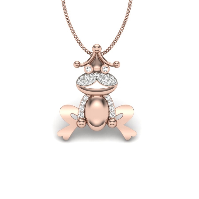 Baby Frog Diamond Pendant