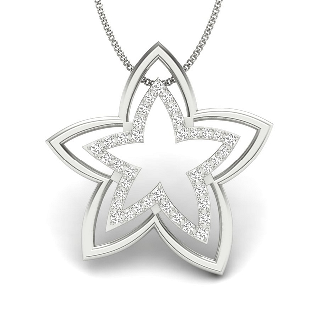 Dual Star Diamond Pendant