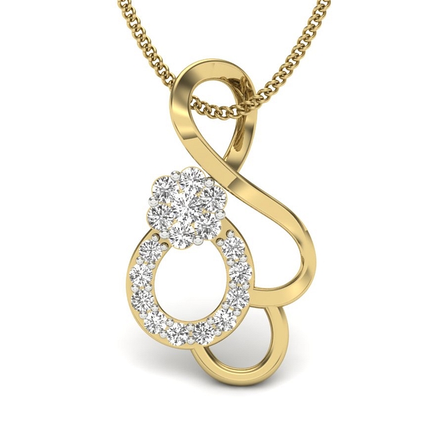 Infinity Swirl Diamond Pendant