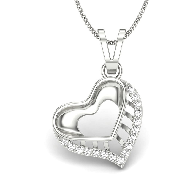 Lovable Heart Diamond Pendant