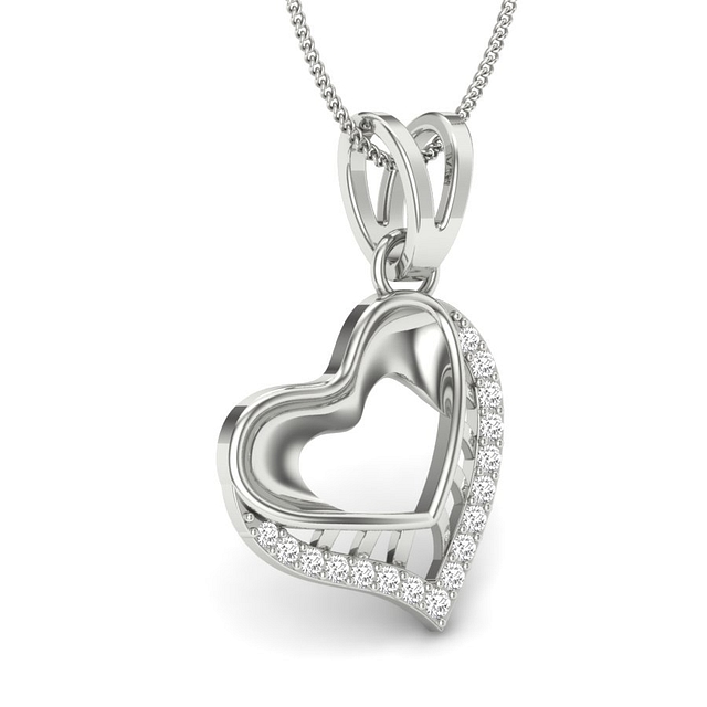 Lovable Heart Diamond Pendant