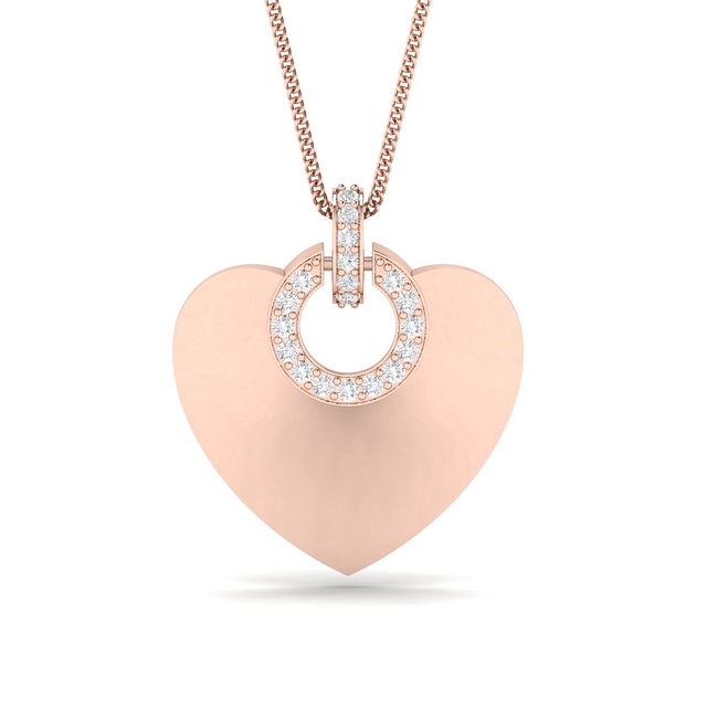 Lock and Key Heart Diamond Pendant