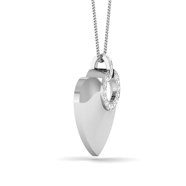 Lock and Key Heart Diamond Pendant