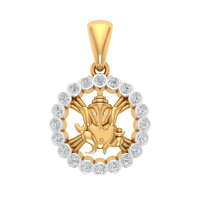 Ganadhyaksha Diamond Pendant