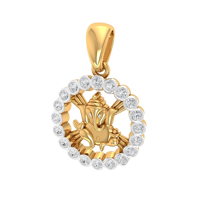 Ganadhyaksha Diamond Pendant