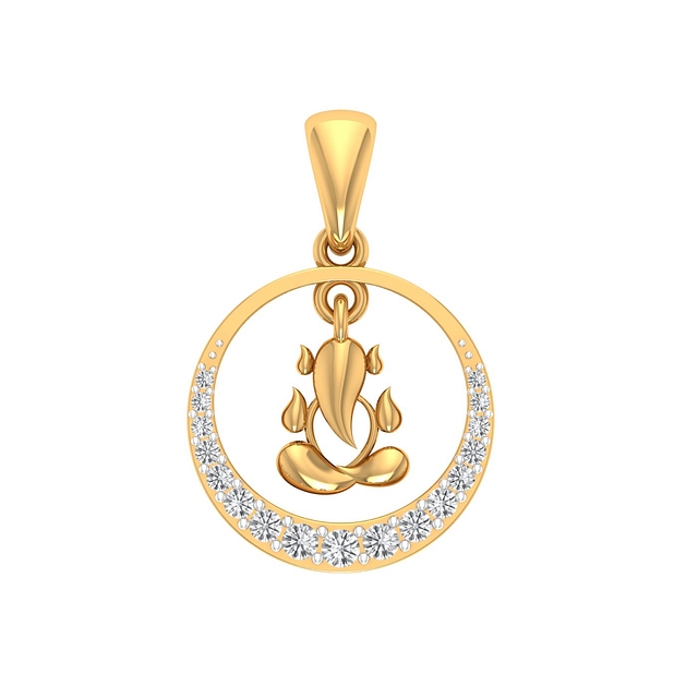 Vighnaharta Diamond Pendant