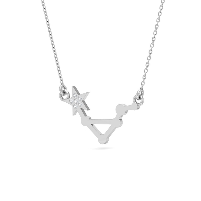 Libra Zodiac Diamond Pendant