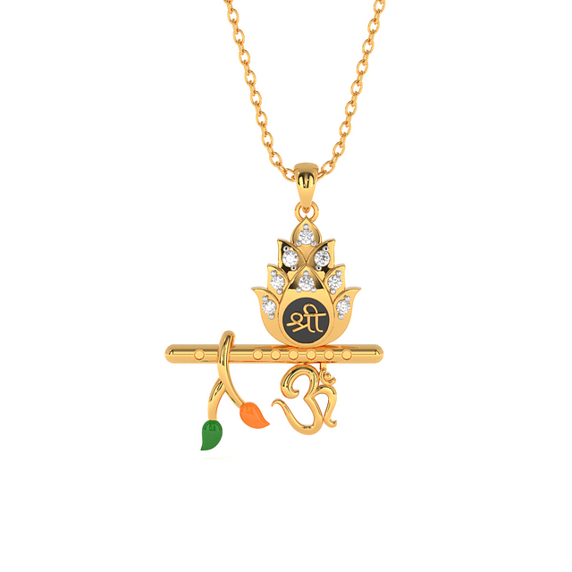 Kanha Diamond Gold Pendant