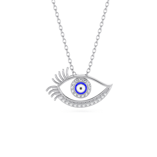 Happy Evil Eye Diamond Pendant