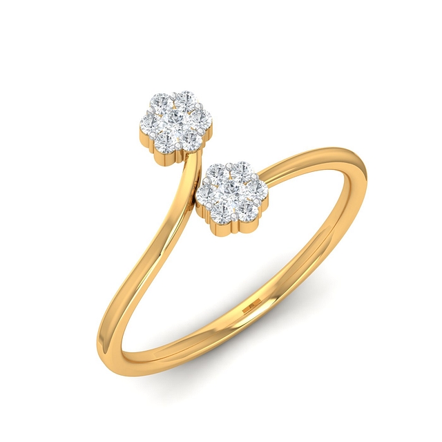 Floret Duo Cluster Diamond Ring