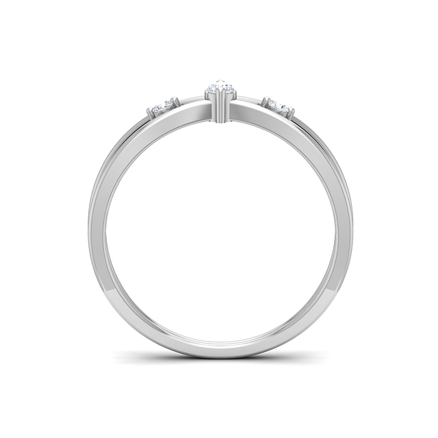 Cross Triplet Diamond Ring For Women