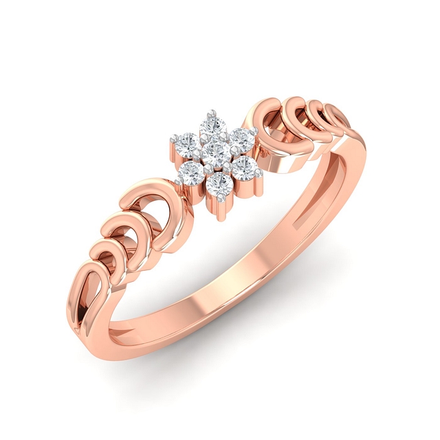 Miracle Curves Cluster Diamond Ring