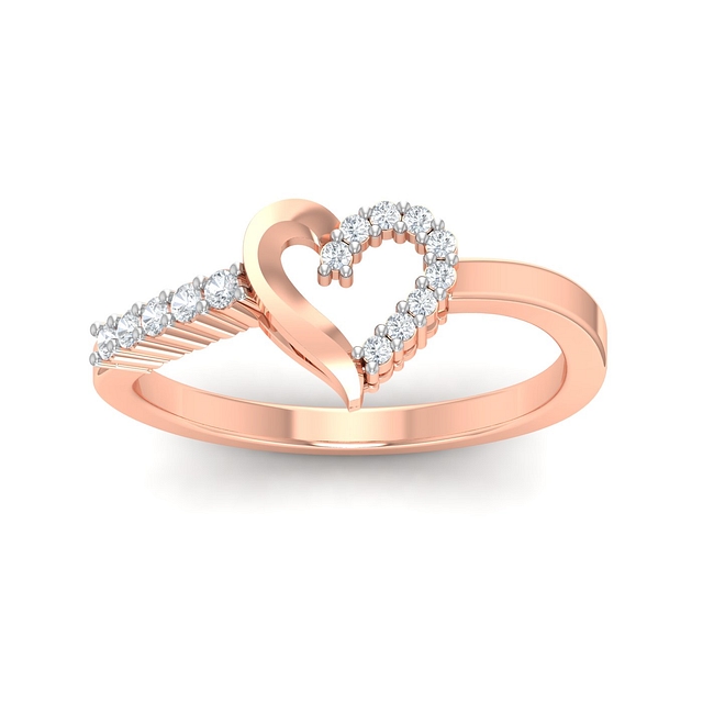 Mary Heart Diamond Ring For Women