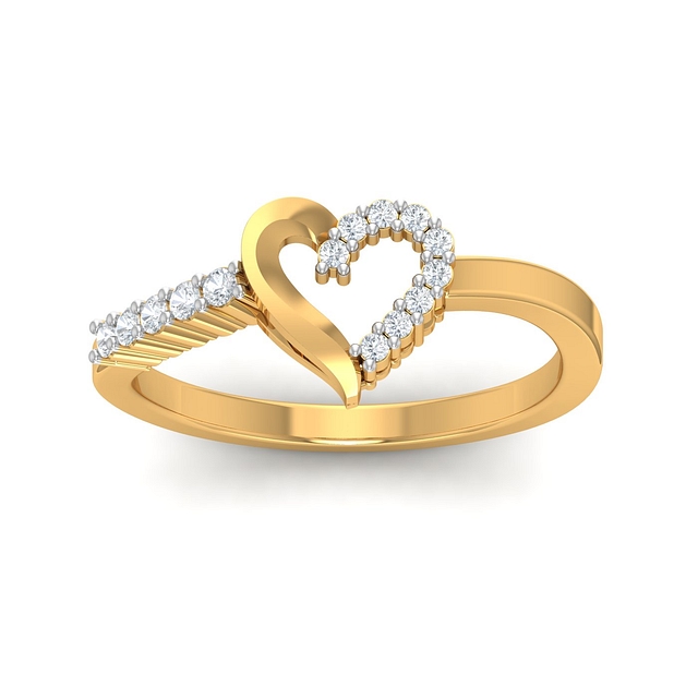 Mary Heart Diamond Ring For Women