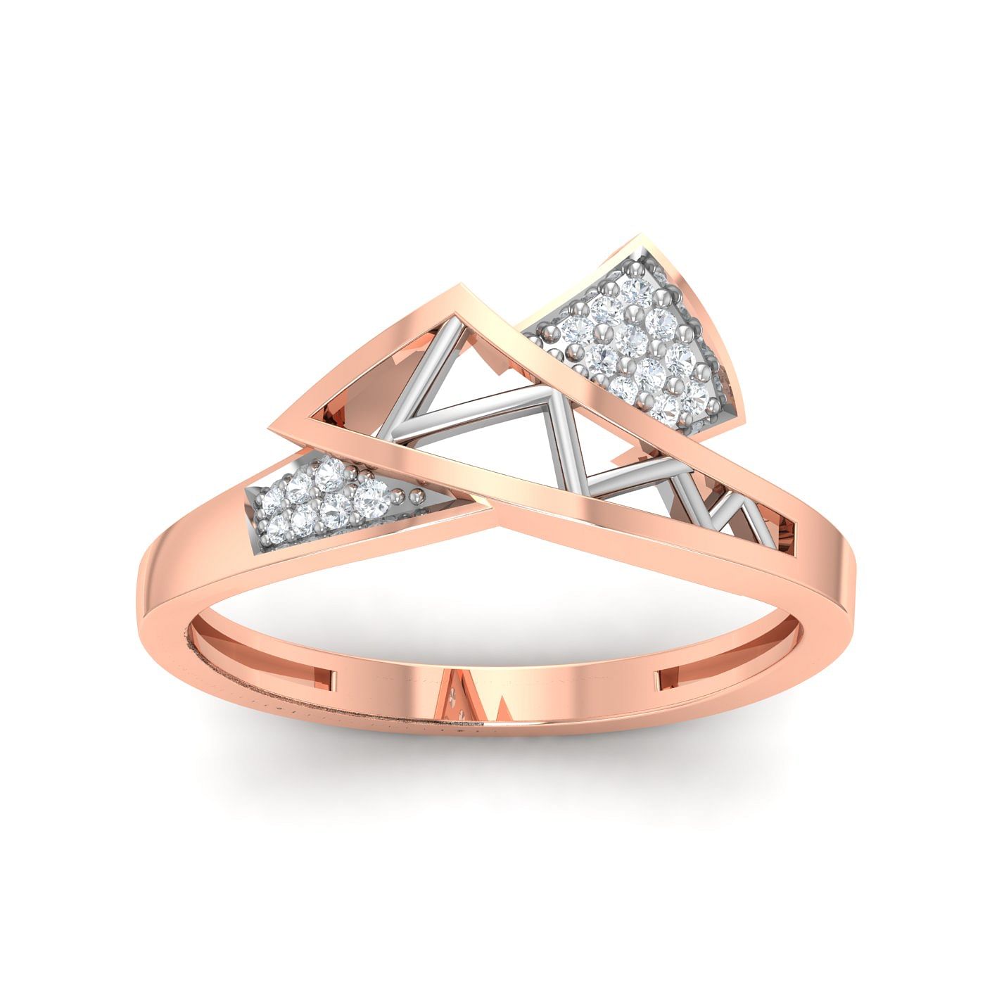Triangle Diamond Vivian Wedding Band – Point No Point Studio