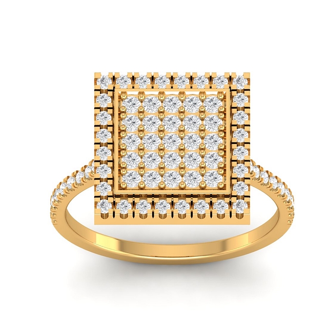 Hazel Square Diamond Women Ring