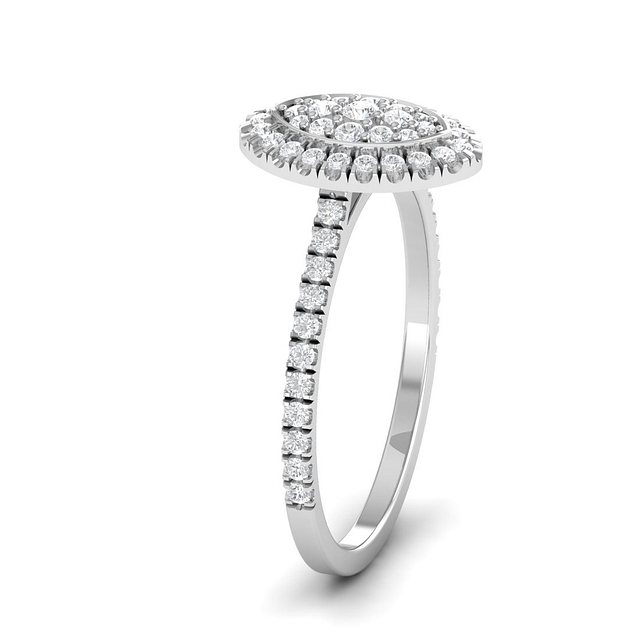Marquise Cut Cluster Diamond Women Ring
