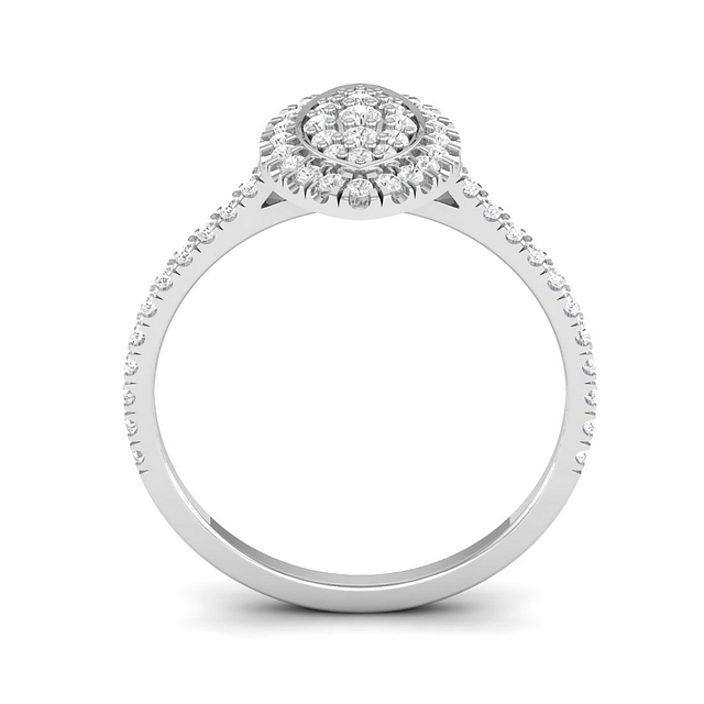 Marquise Cut Cluster Diamond Women Ring