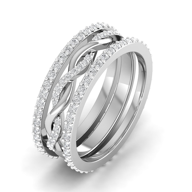 Twisted Layer Round Eternity Ring