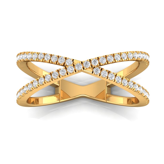 Cross Eternity Diamond Ring For Women