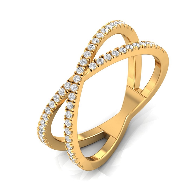 Cross Eternity Diamond Ring For Women