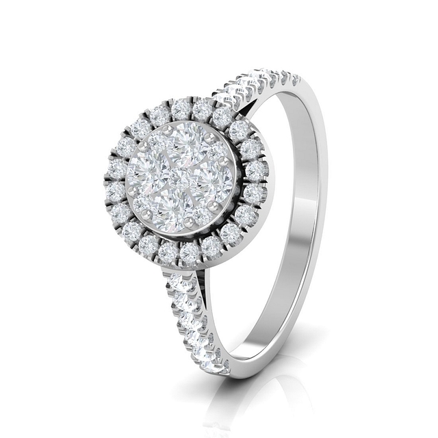 Coraline Round Halo Ring For Women