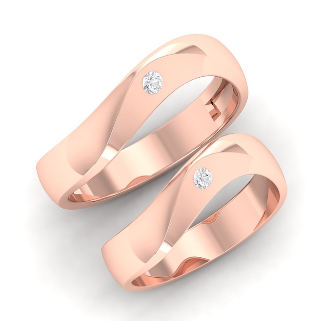 Curvy Couple Band Rings